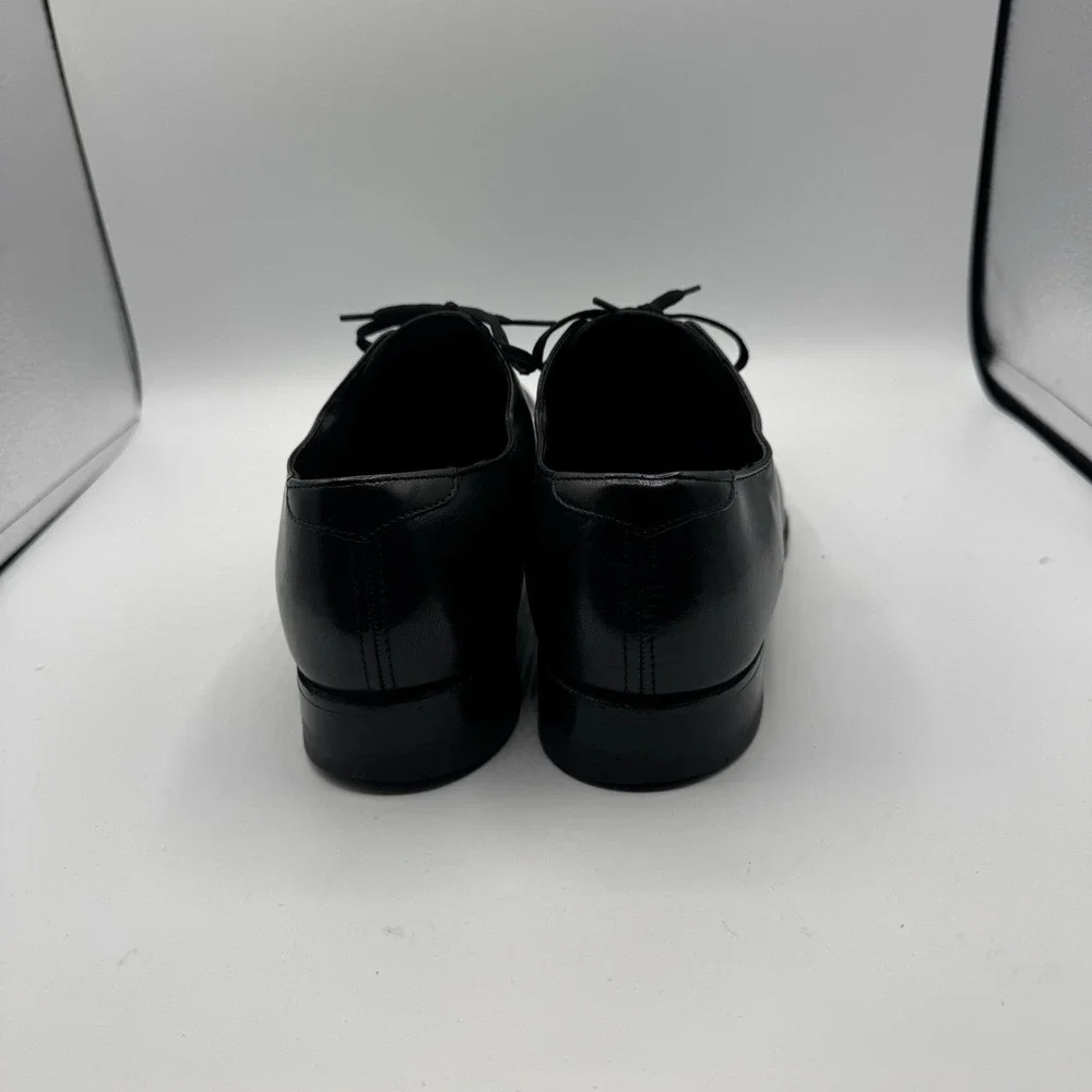 Stacy Adams Oxford Dress Shoes Men 8.5E Black Leather Cap Toe Lace Up USA